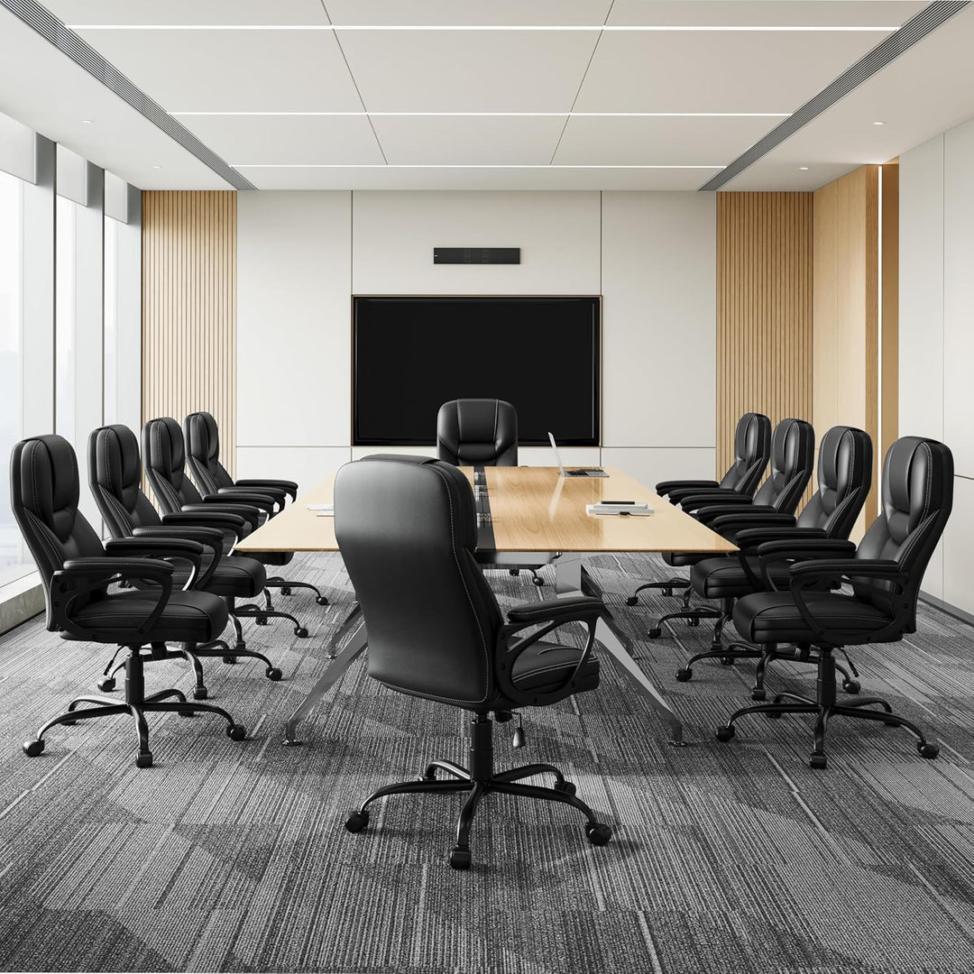 Yaheetech Bürostuhl ergonomisch Chefsessel Schreibtischstuhl Drehstuhl Polsterung Höhenverstellbarer