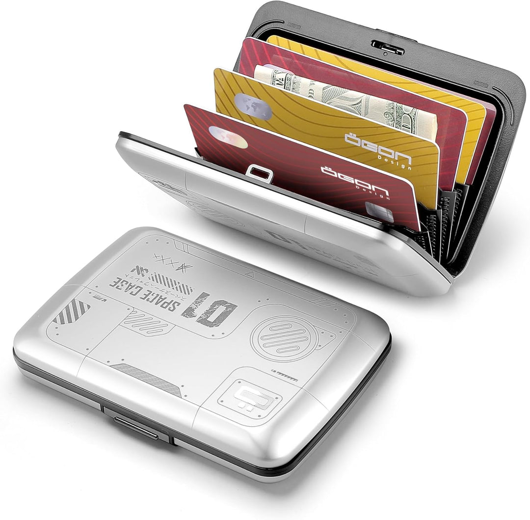 ÖGON Aluminium Geldbörse Smart Case V2 - Einfache Lagerung - Metallverschluss - Kartenetui mit RFID-