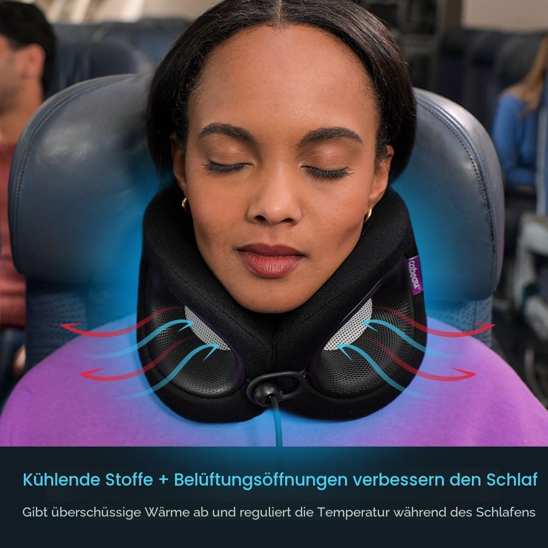Cabeau Reisekissen für Lange Flüge, Evolution X, Nackenstütze, Memory-Schaum, Komfort für den Gang f