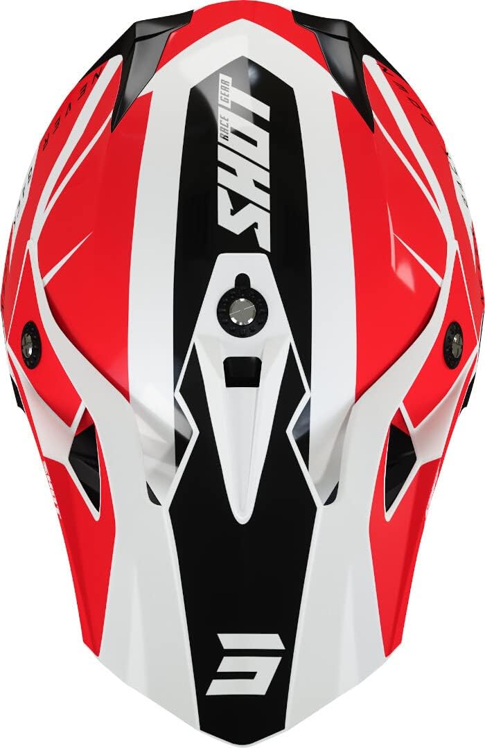 Shot Motocross-Helm Pulse Revenge Glossy - Schwarz/Neongelb/Weiss white red black glossy L, white re