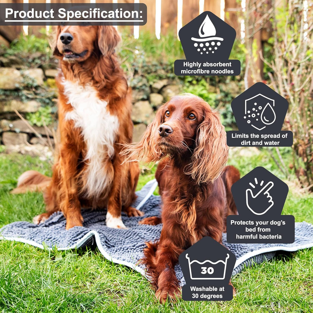 Henry Wag Microfibre Noodle Dog Mat 65 x 50cm farblos, 65 x 50cm farblos