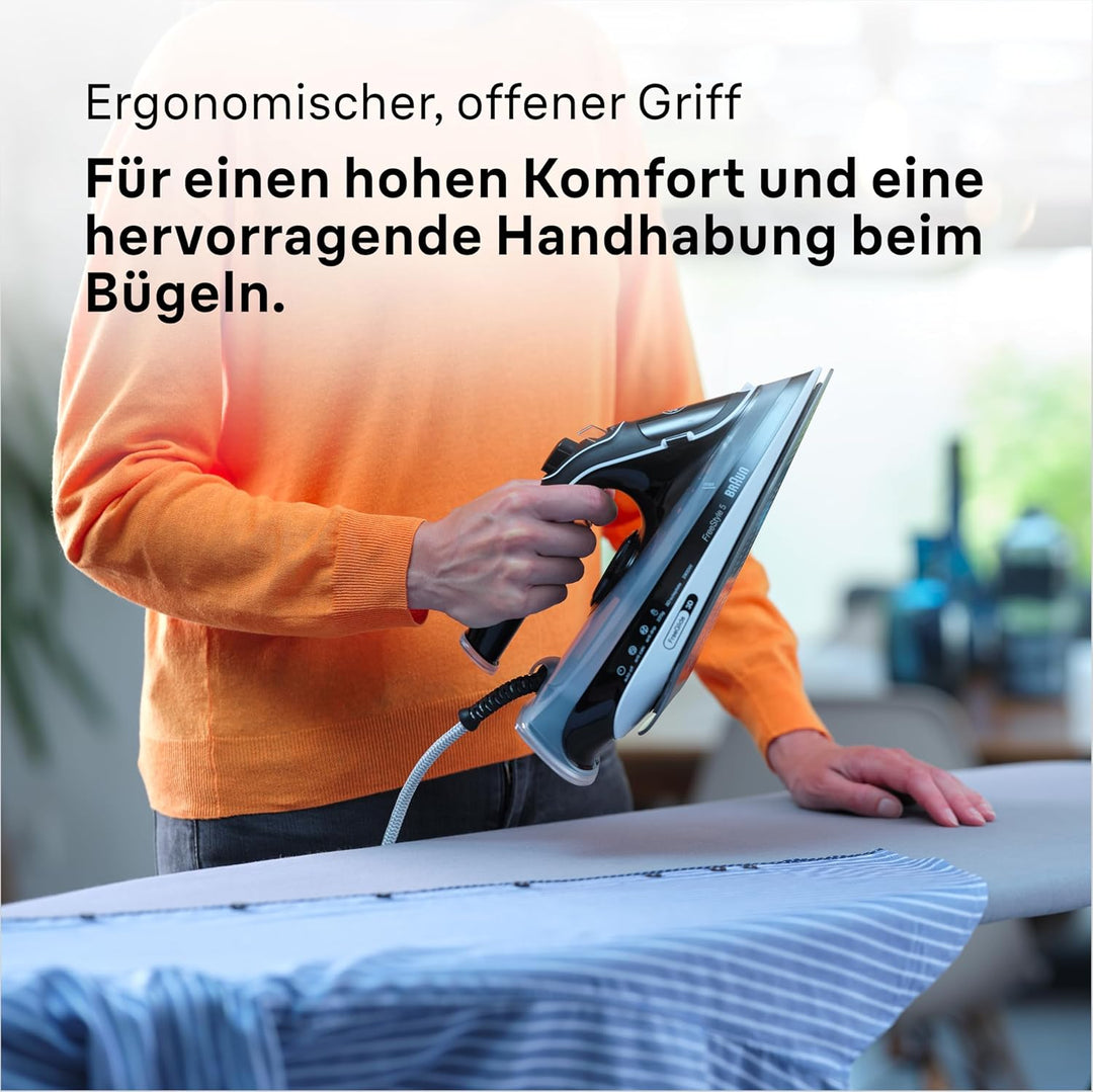 Braun Household TexStyle 5 Dampfbügeleisen SI 5188 BK – Bügeleisen mit FreeGlide 3D Bügelsohle, Vert