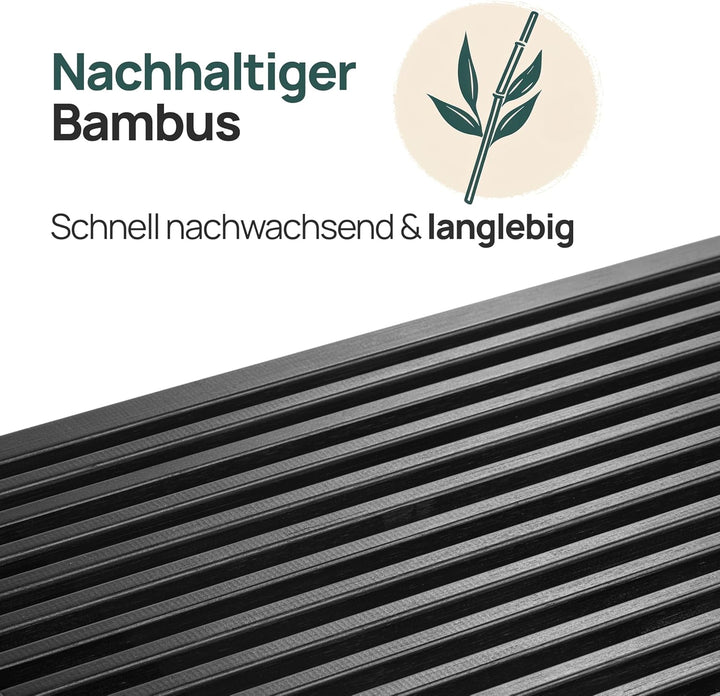 Bambus Holzhocker - Flur Möbel - Sitzbank Flur - Holzbank - Blumenhocker | BAM BOO BOX Bambus Blumen