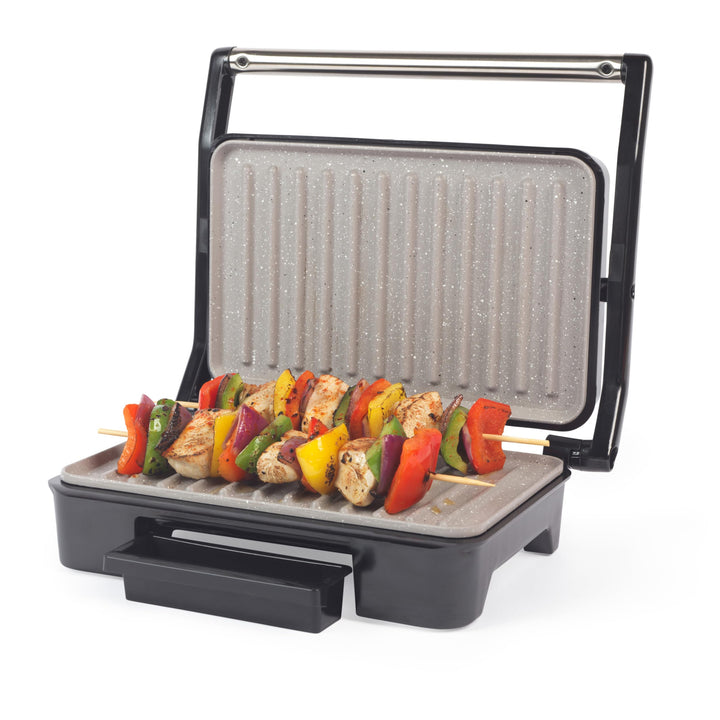 Salter Marblestone Gesundheitsgrill, Panini-Maker mit Antihaftbeschichtung, Kein Öl nötig, Schwimmen