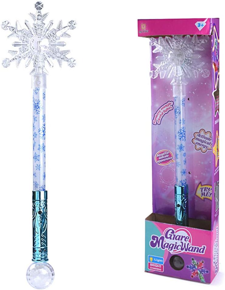 Schneeflocke leuchtenden Zauberstab, Prinzessin Cosplay Fee Stick leuchtenden Zauberstab Geburtstag