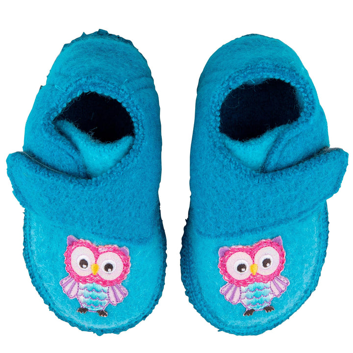 Nanga Mädchen Little Owls Hausschuh 18 EU Türkis, 18 EU Türkis