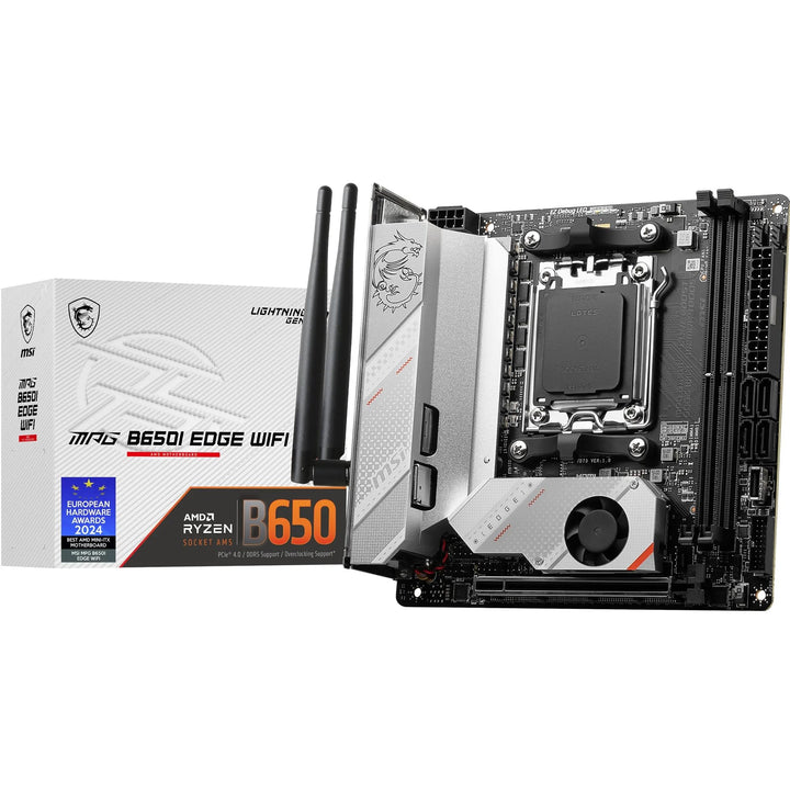 MSI MPG B650I Edge WiFi Mainboard, Mini-ITX - Unterstützt AMD Ryzen 7000 Serie Prozessoren, AM5-8 Ph