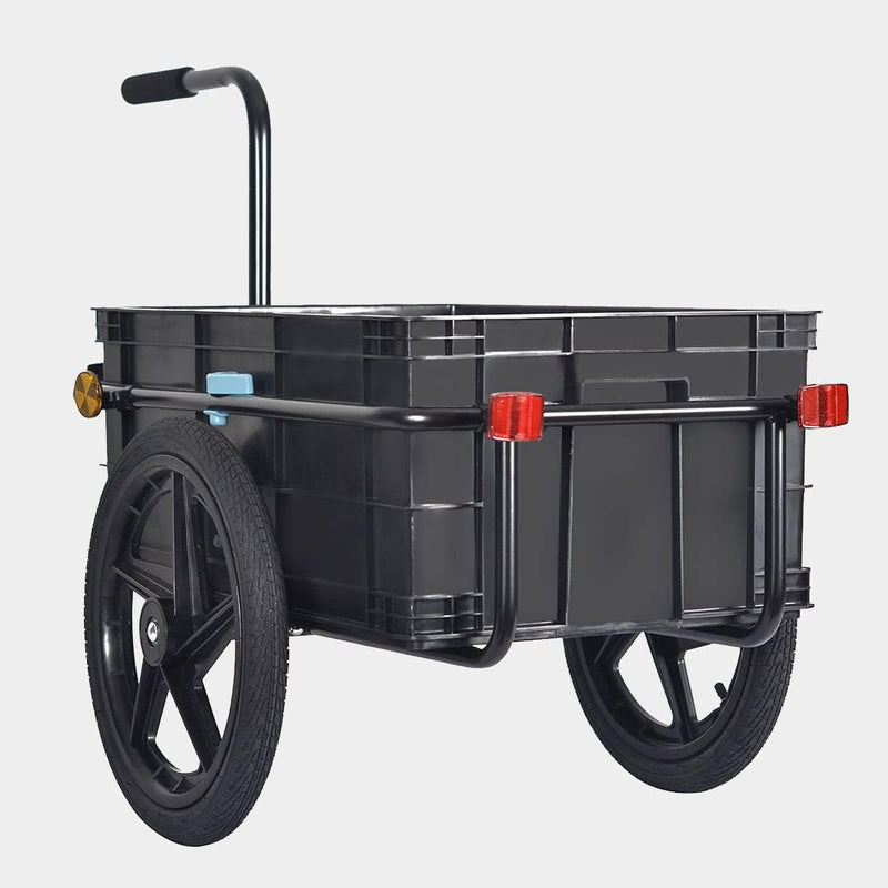 Tiggo VS Plus Fahrrad Lastenanhänger & Handwagen mit 70 Liter Transportbox Fahrradanhänger Transport