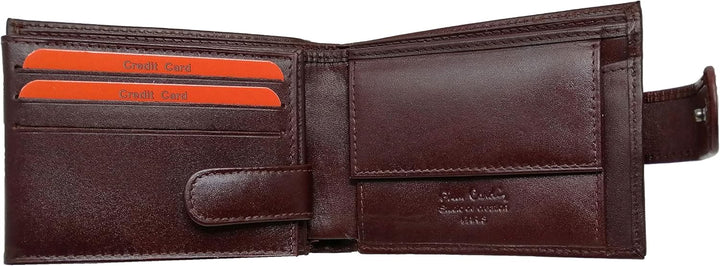 Pierre Cardin Geldbörse für Herren, echtes Leder, Slim, Herren, kleines dünnes Rfid, Geschenk, Brief