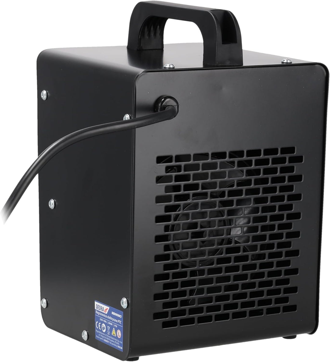 DEDRA Elektrische Heizung Heizfläche 20 m² – Quadratische 2,0 kW, keramisch PTC-Heizelement, für gut