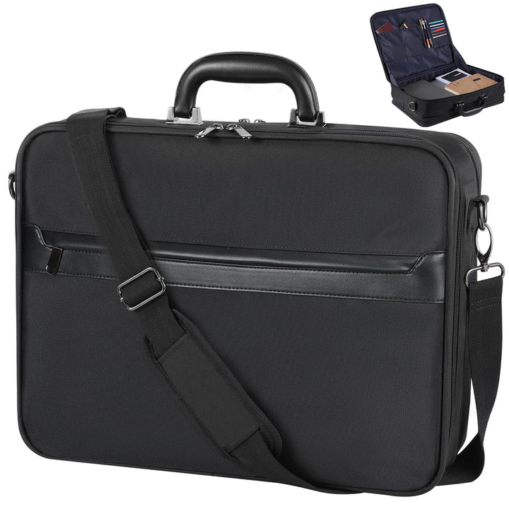 Jetviivid Aktentasche Herren, 15.6 Zoll Laptoptasche Gross, Wasserdichte Briefcase mit Schultergurt,