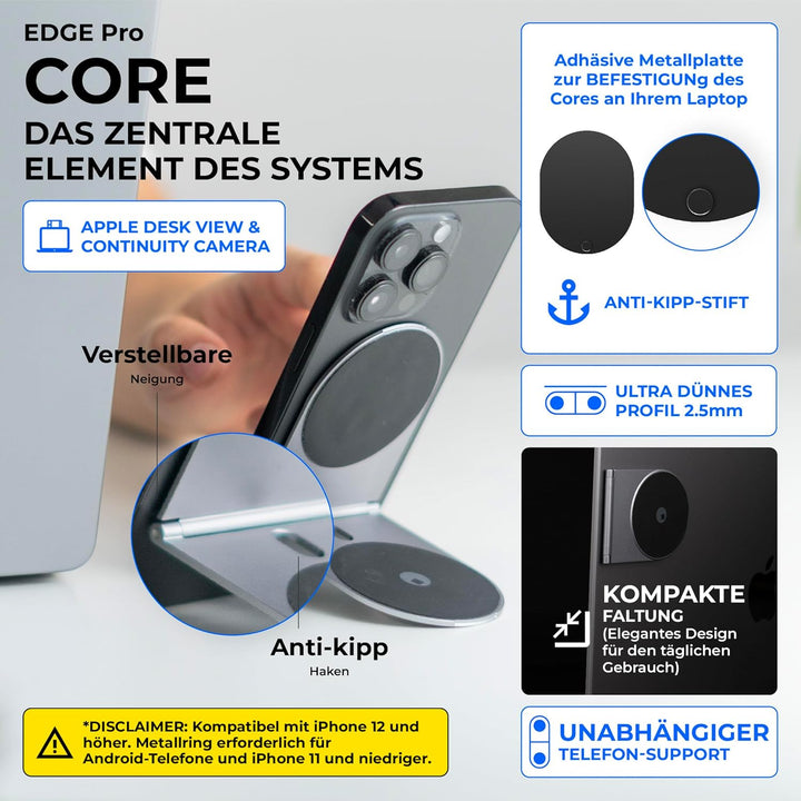 Rolling Square Edge Pro Full Kit – Magnetische Handyhalterung, Universelles Kabelloses Magnetisches