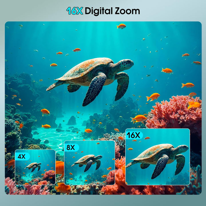 Unterwasserkamera, 4K 64MP 16FT wasserdichte Digitalkamera | Autofokus, wasserdichte Kamera zum Schn