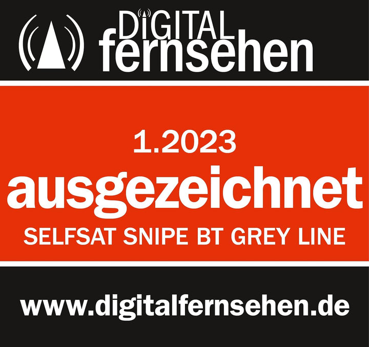 [Test: AUSGEZEICHNET*] Selfsat Snipe BT Grey Line Single - automatische Camping Antenne incl. iOS/An