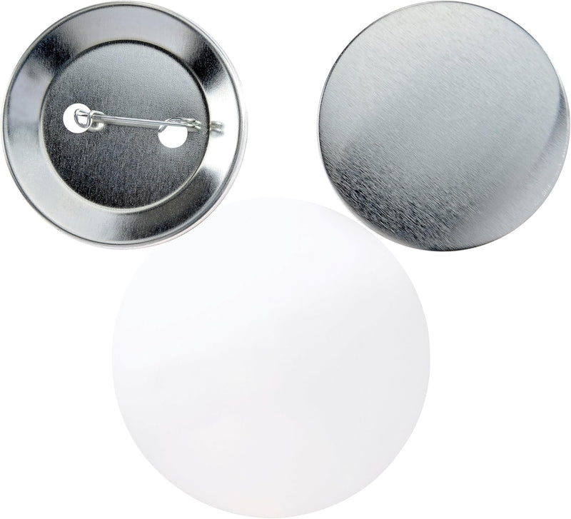 Buttonrohlinge 55mm (300 Stück) für mit Sicherheitsnadel für IBP-Schollenberger Buttonmaschinen, 300