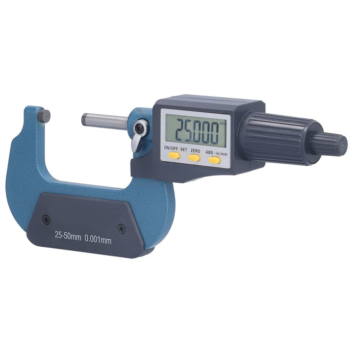 Caiqinlen Elektronisches Dickenmessgerät, 25–50 mm Messbereich Digitale Bügelmessschraube Automatisc