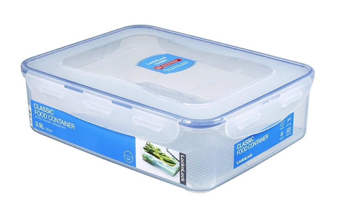 LocknLock PP Classic Vorratsdose mit Gitter, 3,9 L, 295 x 230 x 84 mm, 100 % luft- und wasserdicht,