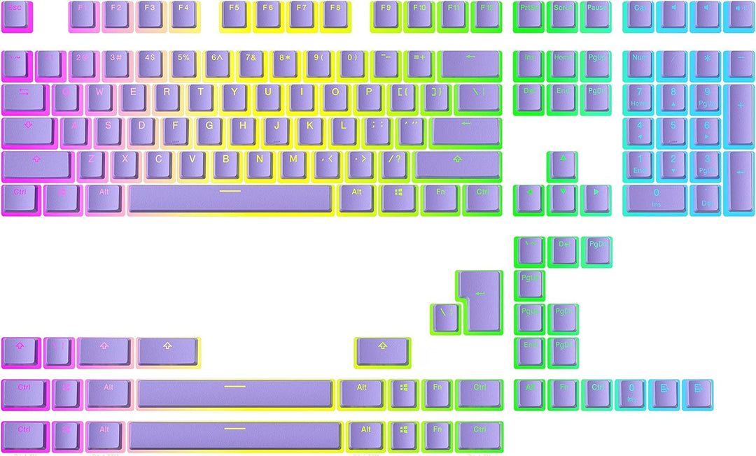 Ranked Pudding v2 PBT-Tastenkappen | 145 Double Shot Transluzent ANSI US- und ISO-Layout | OEM-Profi