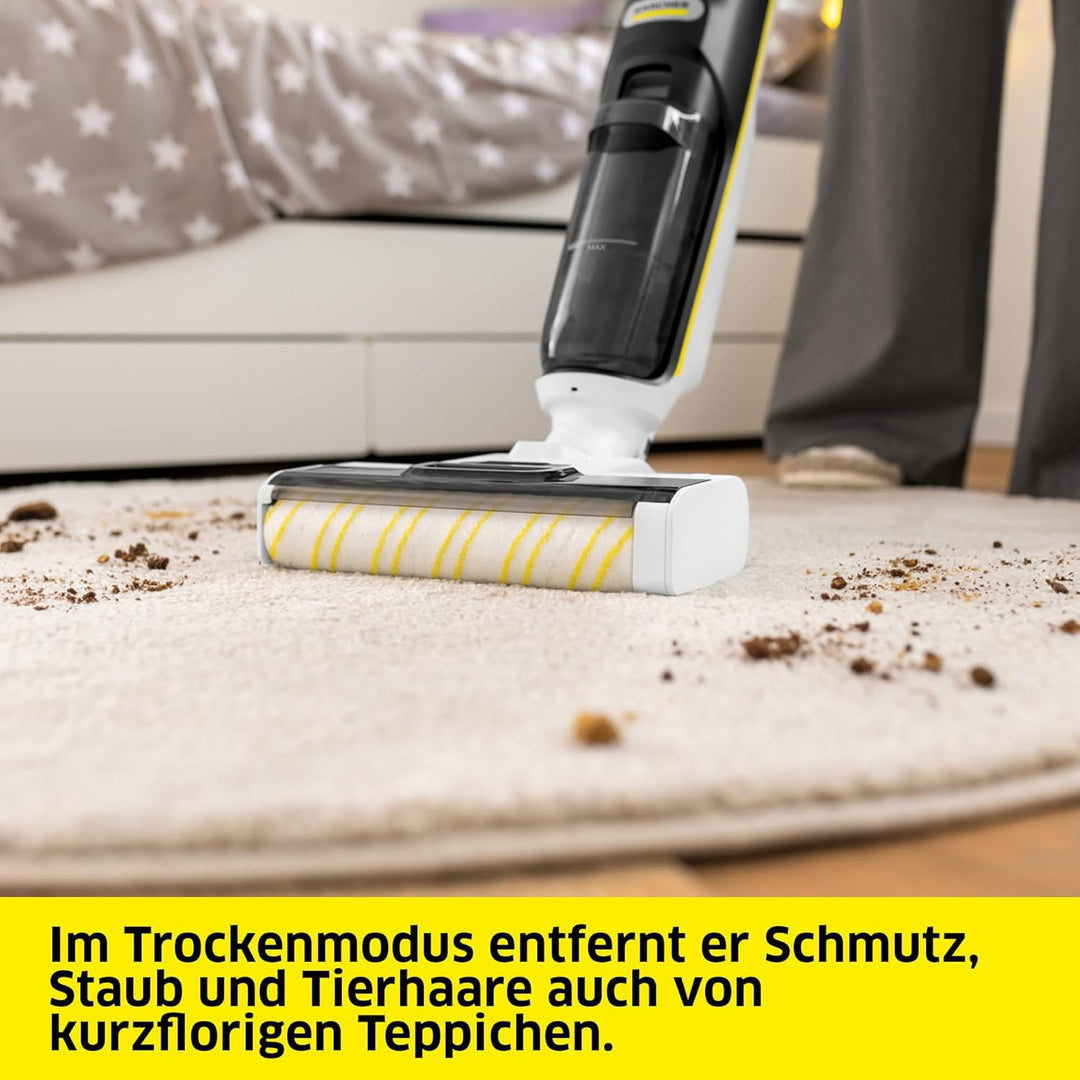 Karcher Saugwischer FCV 4 Natural N, kabelloser Saugwischer mit 4 Reinigungsmodi inkl. Natürlicher B