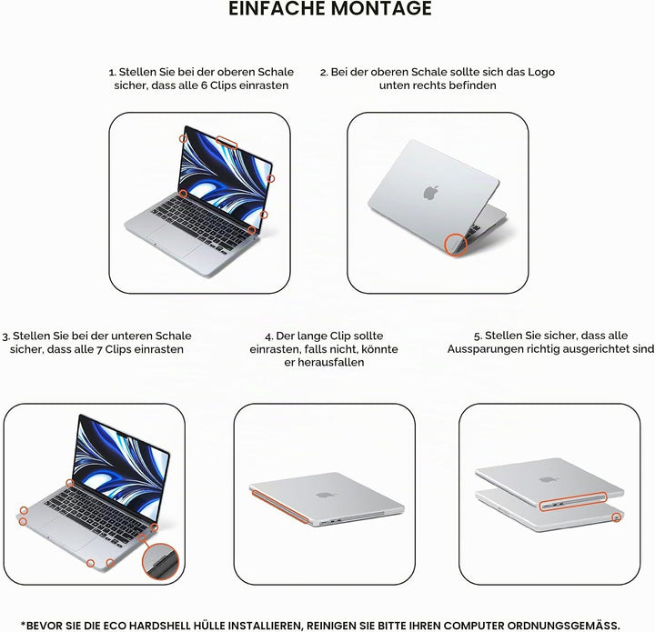 SATECHI Eco Hardshell Case - Kompatibel mit MacBook Air Case (M2, 2022) Modell A2681 – Leicht und Sc