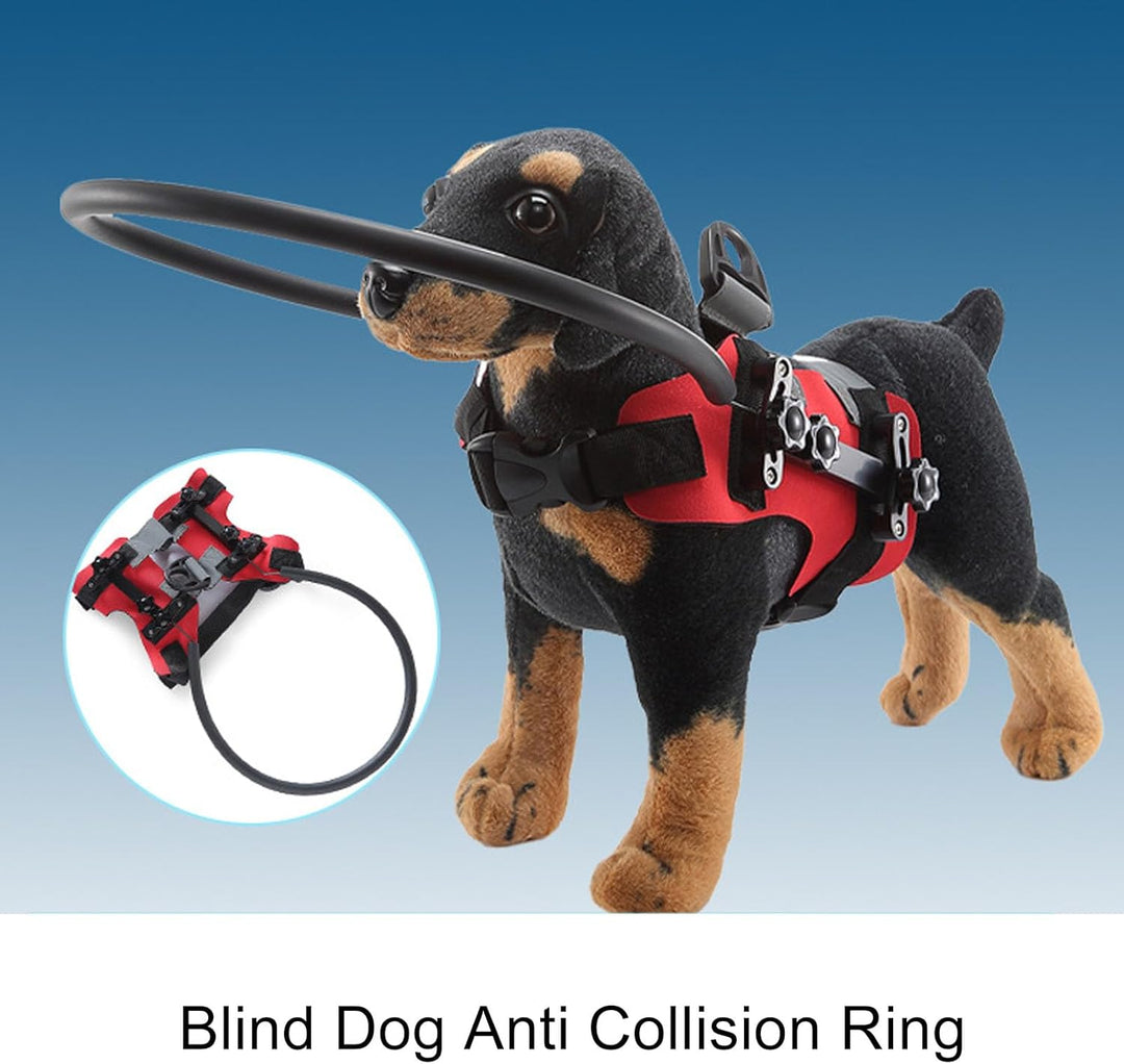 Blindenhundegeschirr, einfach zu befestigender, Einstellbarer Blindenhund-Stossstangenschutz, schaff