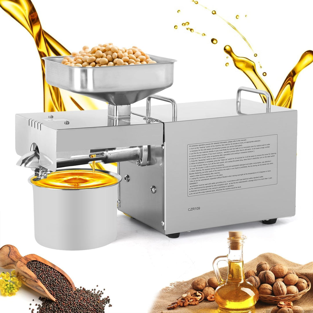 CGOLDENWALL 1200W Automatische Ölpresse Maschine Ölgewinnung bis zu 55% Muttern Samen Ölpresse Press