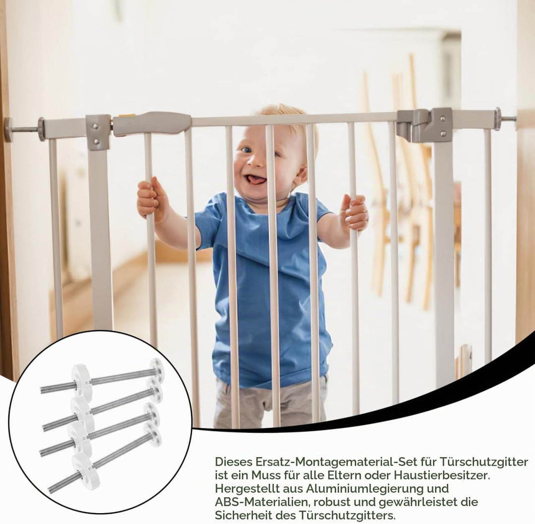 HEMOTON 4Er-Pack Gewindespindelstangen M8 12.50 X 2.50 X 0.80Cm Ersatzbolzen Für Druckmontierte Pet