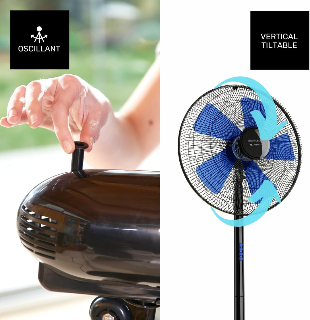Taurus Boreal Elegance 16C Oszillierender Säulenventilator, Höhe 132 cm, automatisches Oszillationss