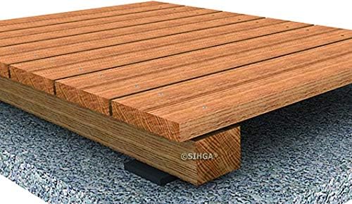 SIHGA | JUSTIFIX® J H | Terrassenmontage | Unterlage Unterkonstruktion | EPDM (80 x 40 x 10 mm | 30