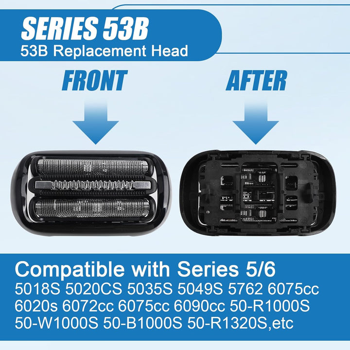 2 Stück 53B Scherkopf Serie 5, Elektrischer S5 Rasierkopf Kompatibel Mit Series 5/Series 6, S5 Scher