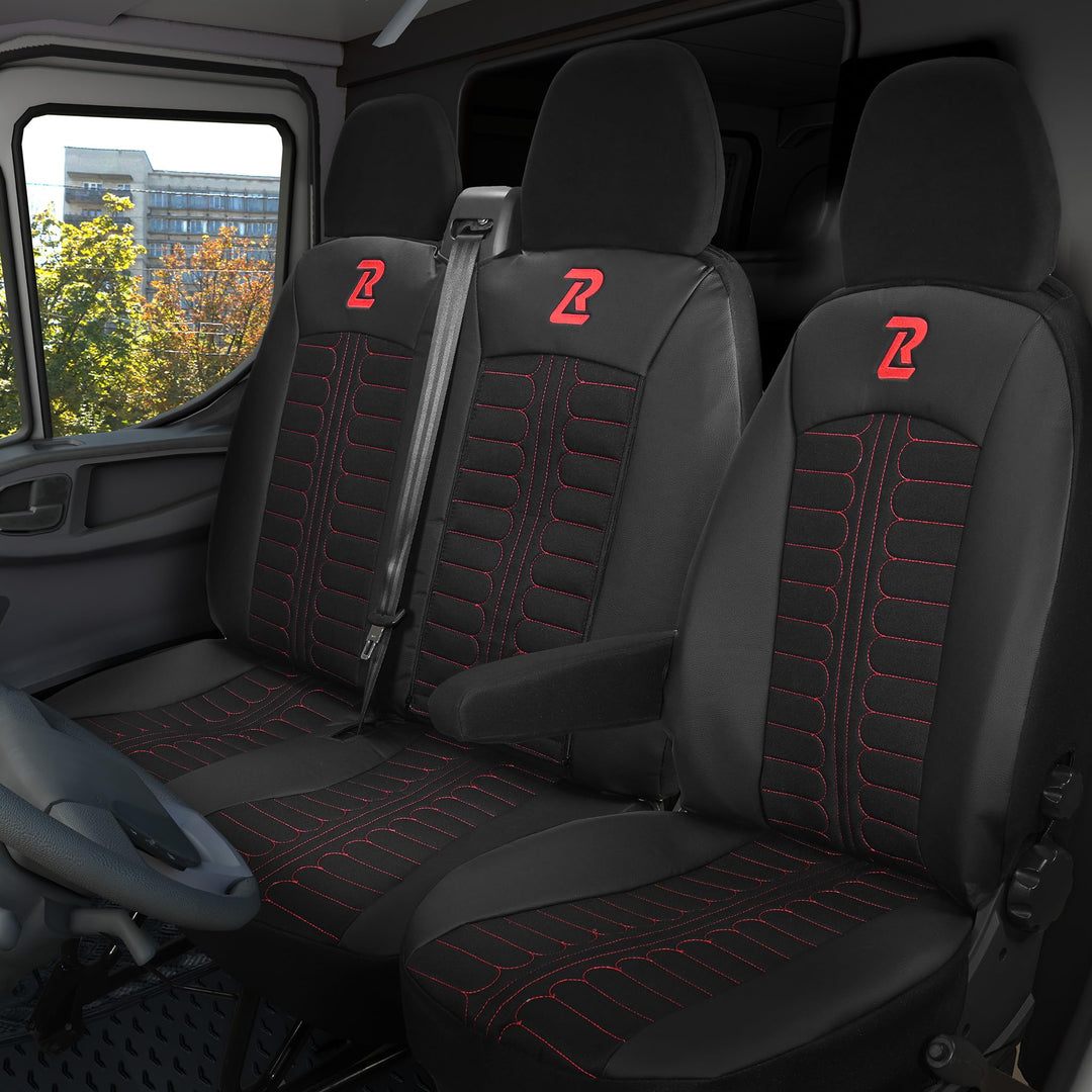 Sitzbezug für FIAT Ducato, Peugeot Boxer, Citroen Jumper, Opel Movano | LUCARO Vordersitzbezug Set 1