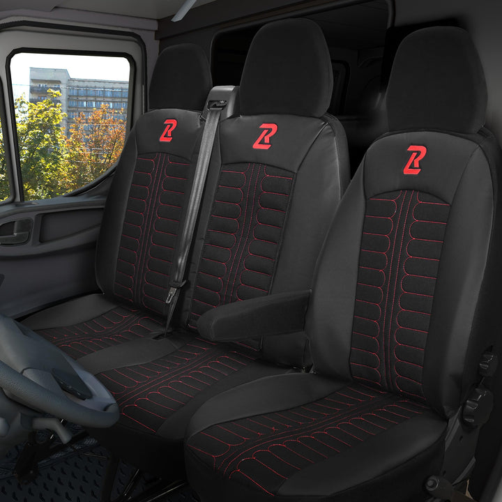 Sitzbezug für FIAT Ducato, Peugeot Boxer, Citroen Jumper, Opel Movano | LUCARO Vordersitzbezug Set 1