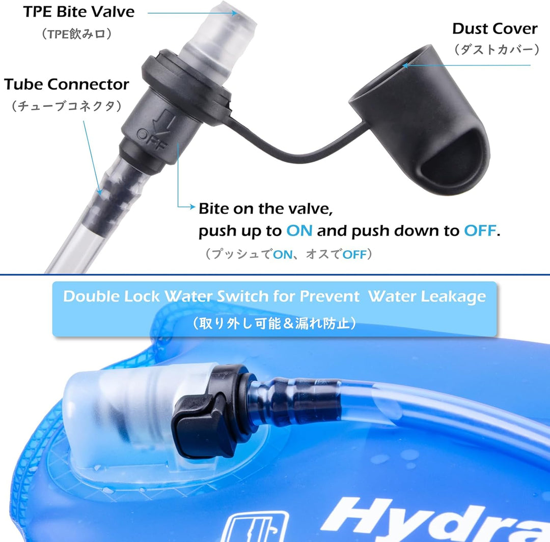 TRIWONDER 2L Trinkblase, Wasserblase, Trinkbeutel, Wasserreservoir Wasserbehälter für Wandern Campin