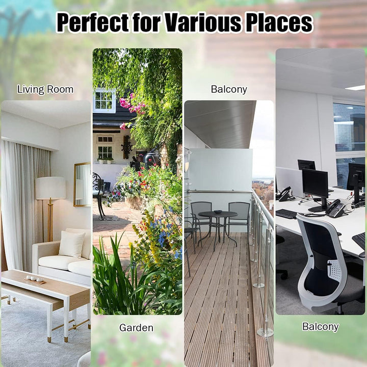 RELAX4LIFE Blumenregal 2-Stufig, Pflanzenständer Metall, Blumenständer mit Dekorativen Rollen, Blume