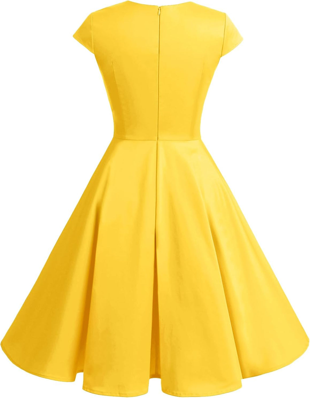 Bbonlinedress 1950er Vintage Retro Cocktailkleid Rockabilly V-Ausschnitt Faltenrock Abendkleid Party
