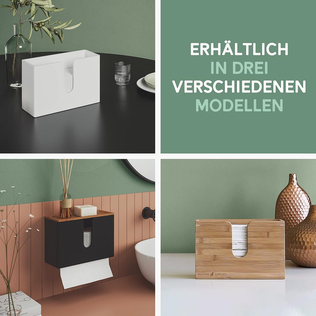 Nature Supplies Papierhandtuchspender aus Holz - Papierhandtuchhalter Mit Wandhalterung oder bei Tis