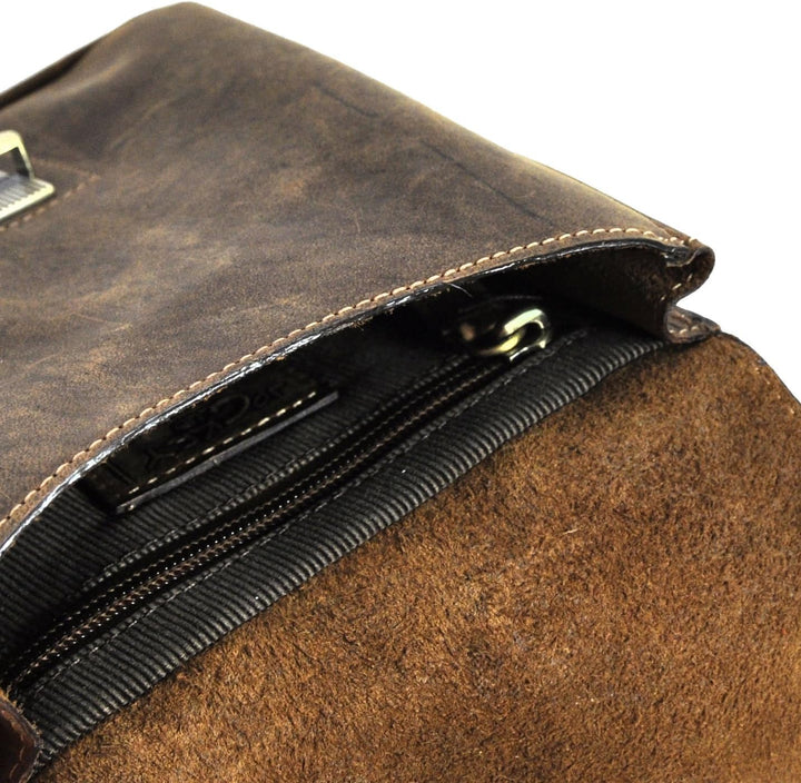 Leder Gürteltasche Bikertasche Hüfttasche Bauchtasche Vintage Hunterleder mit abnehmbaren Schultergu