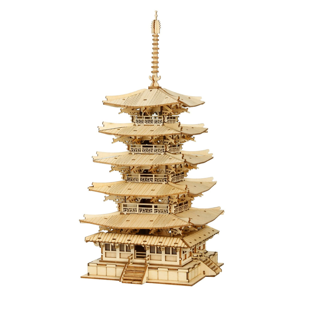 Rolife Pagode Holzpuzzle Modellbausätze-Japanische Architekturmodelle Baukästen 3D Puzzle Erwachsene