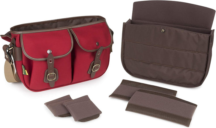 Billingham Hadley Pro 2020 Kameratasche (Burgundy Canvas/Schokoladenleder) Burgunderrotes Segeltuch/