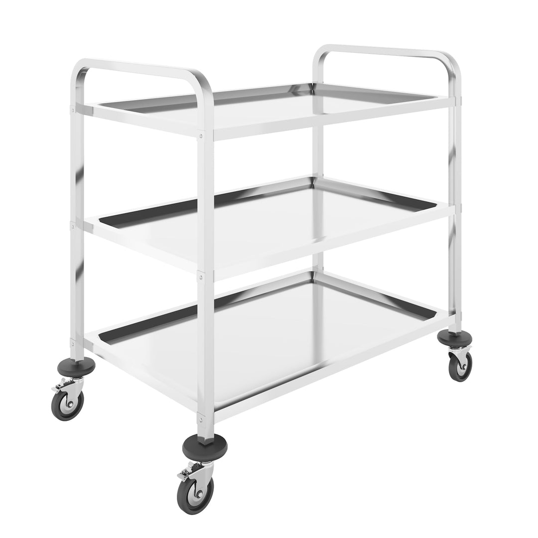 BLV servierwagen Edelstahl 3 böden mit Rollen，küchenwagen Edelstahl Küchen rollenwagen für Hotels, K