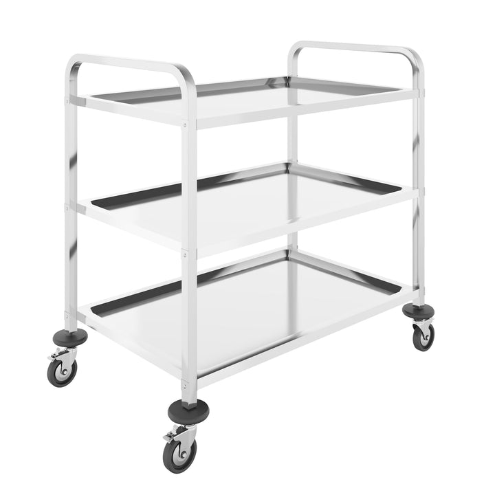 BLV servierwagen Edelstahl 3 böden mit Rollen，küchenwagen Edelstahl Küchen rollenwagen für Hotels, K