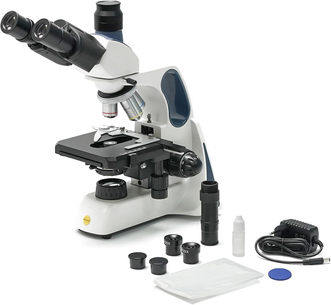 Swift SW400 Compound-Trinokular-Labor-Mikroskop, Unendliches optisches System, 40X-2500X Vergrösseru
