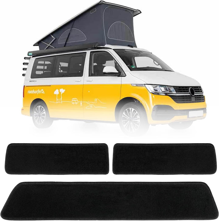 Teppiche Fussmatten Ersatz für VW T5 T6 3 teilig, Teppichbodenmatte, Camping Wohnmobil Einstiegs-Tep
