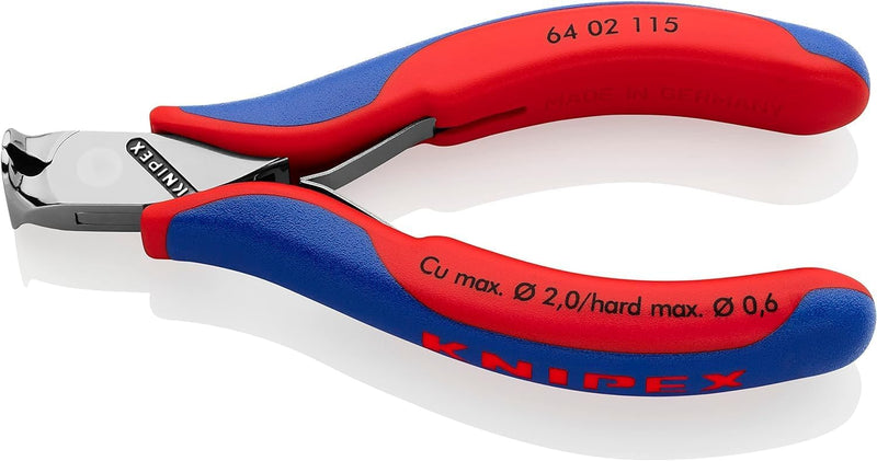 Knipex Elektronik-Vornschneider mit Mehrkomponenten-Hüllen 115 mm 64 02 115 mit Facette Mit Mehrkomp