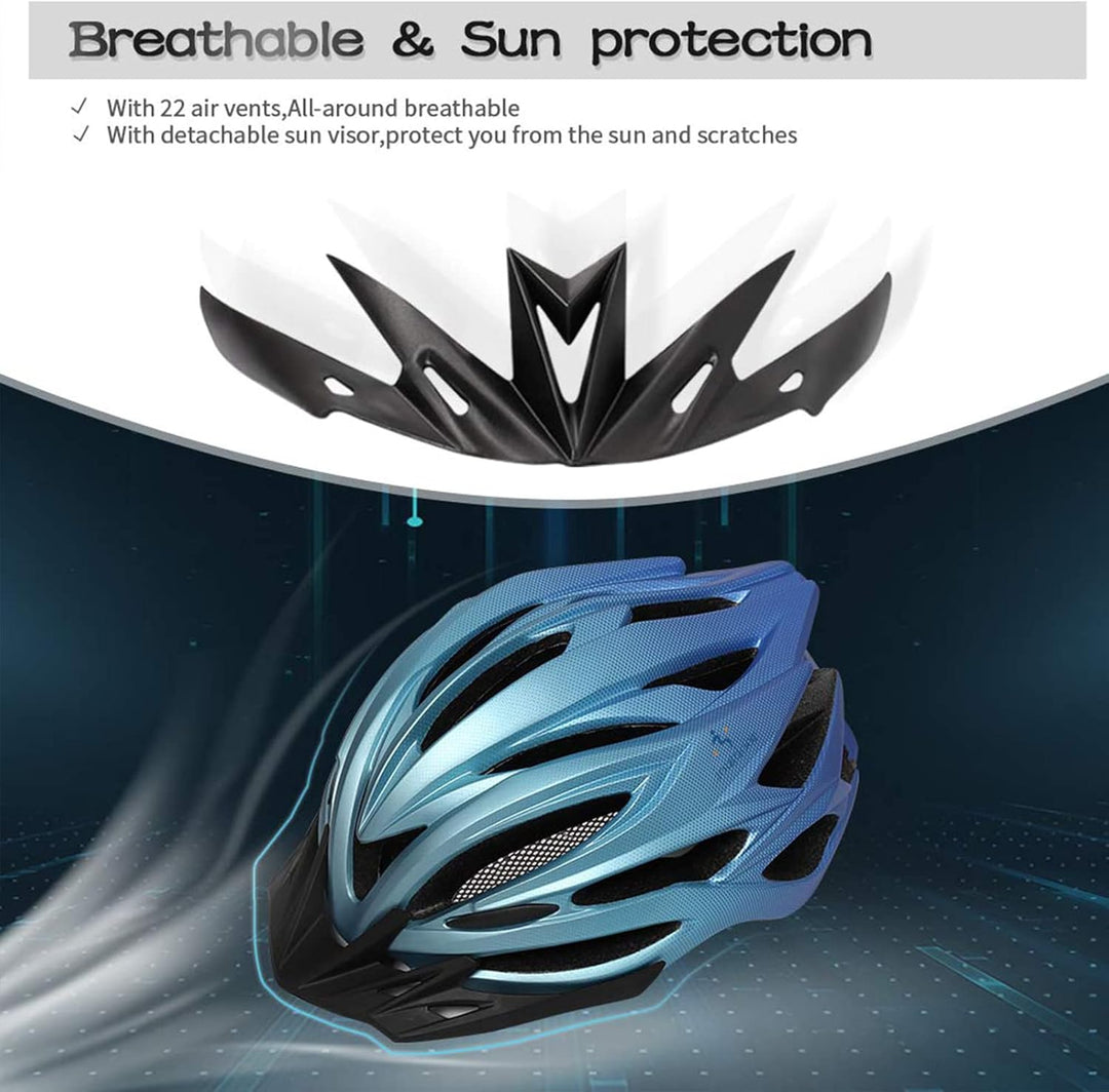 ioutdoor Premium Fahrradhelm, CE CPSC Zertifikat, Radhelm mit Abnehmbarer Sonnenblende und Insektenn