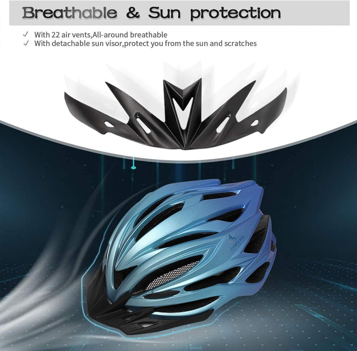 ioutdoor Premium Fahrradhelm, CE CPSC Zertifikat, Radhelm mit Abnehmbarer Sonnenblende und Insektenn