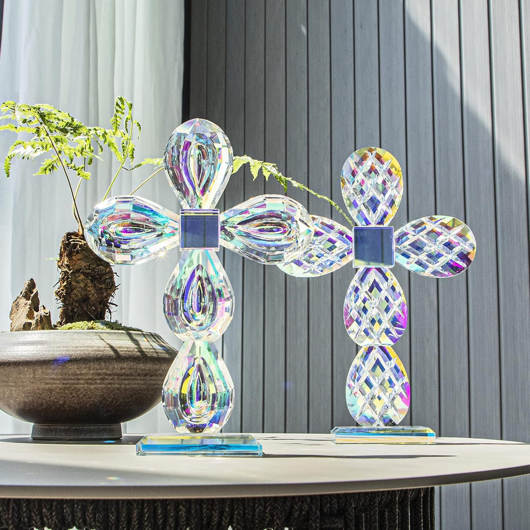 QFkris Traditionelle Kreuz-Figur, Kristall, stehend, 20,3 cm hoch, Glas, (bunt) Bunt 2, Bunt 2
