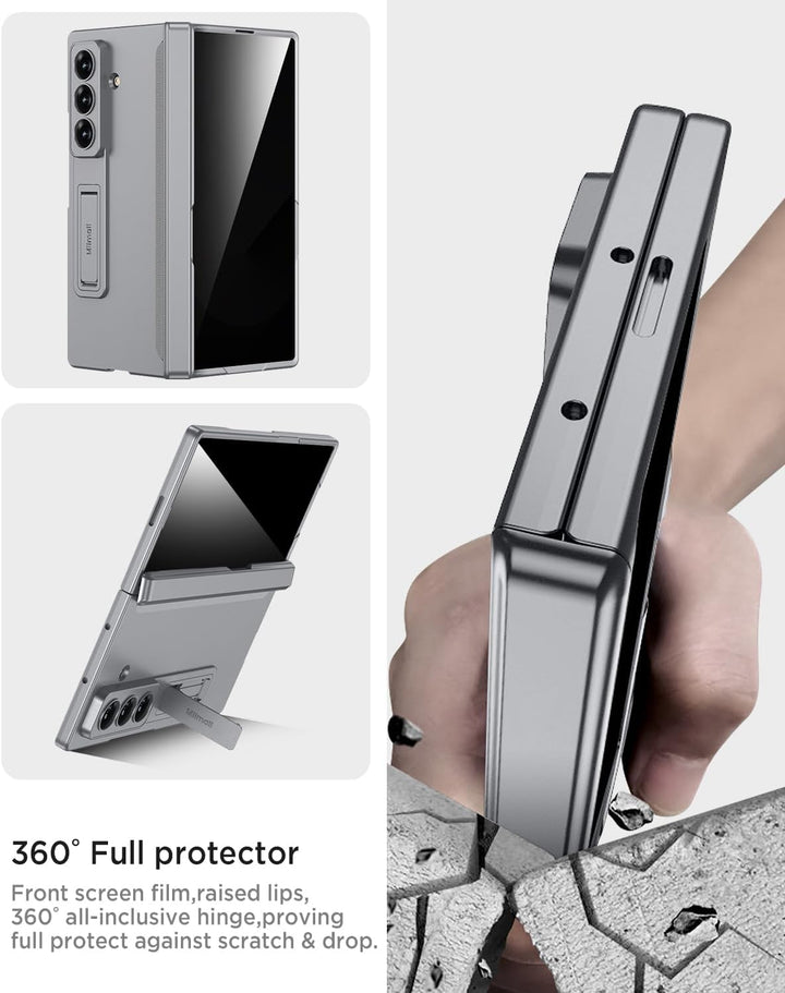 Miimall Kompatibel mit Samsung Galaxy Z Fold 7 Hülle mit Displayschutz Anti-SPY, [Magnetischer Schar