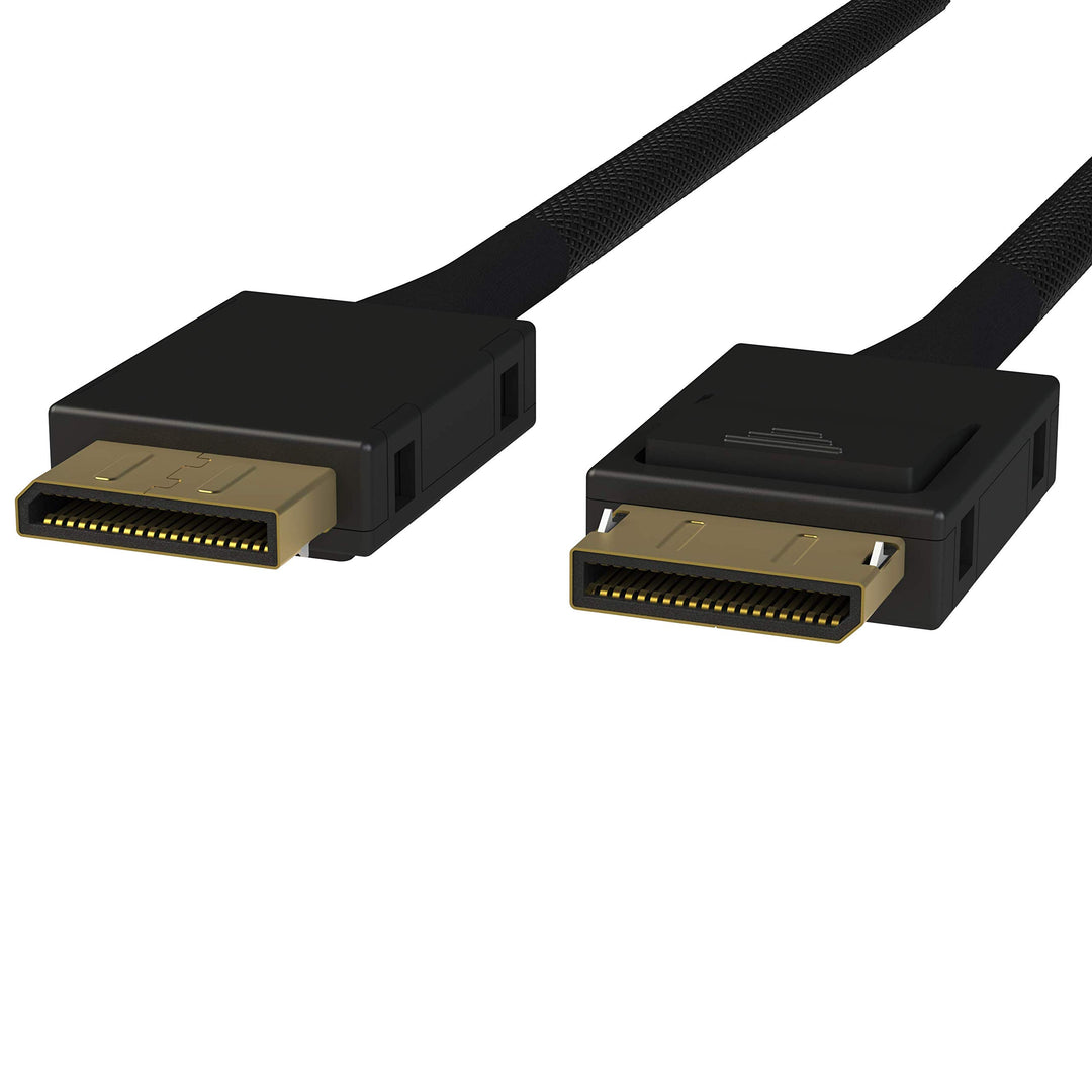 LINKUP - OCuLink PCIe SFF-8611 4i to OCuLink SFF-8611 SSD Data Active Cable w/Nylon Cable Jacket 25c