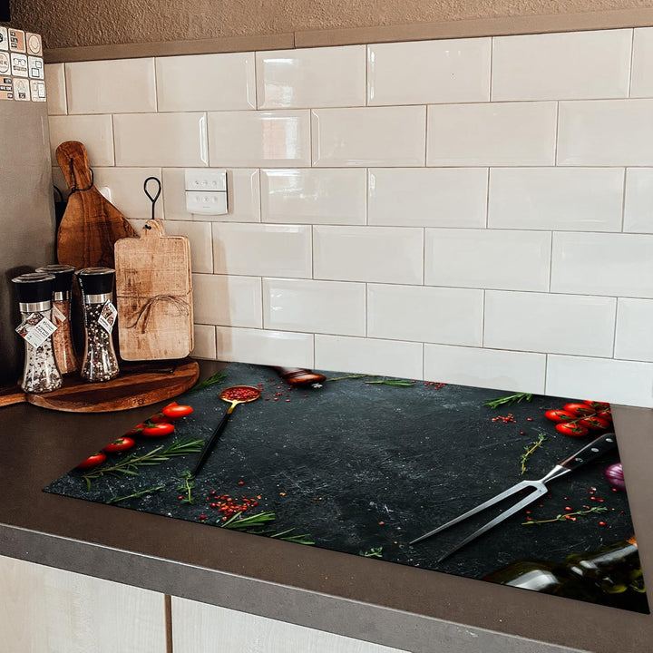 KitchenYeah© Herdabdeckplatte 75x52 cm Einteilig Herdabdeckung Abdeckplatte für Ceranfeld Abdeckung